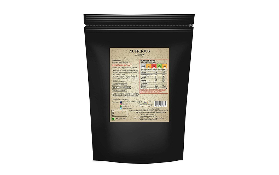 Nuticious Cashew    Pack  450 grams